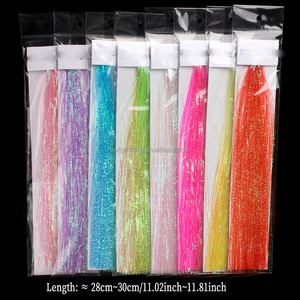 Wholesale Corrugated <strong>Gliss</strong> Strands Saltwater Fishing Jig Hook Synthetic Fly Tying Material Flash Tinsel for Fishing Fly - Product Image 4