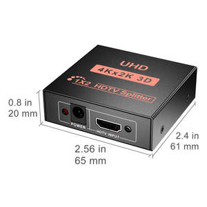 ตัวแยกสัญญาณ <span class=keywords><strong>HDMI</strong></span> 1x2 รุ่น OEM ตัวแปลงโลหะ 4K 2 พอร์ต ตัวแยกสัญญาณวิดีโอ HDTV 1X2 UHD <span class=keywords><strong>4Kx2K</strong></span> 3D ตัวแยกสัญญาณ 1 เข้า 2 ออก สำหรับแล็ปท็อป จอภาพ พีซี - Product Image 6