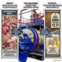 Machine de rendu CMJ-1 1.0 T/lot conforme ISO9001 avec chaudière en acier Q345R pour la fabrication de poudre de protéines animales