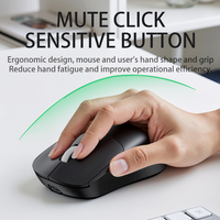 Mouse Gaming Nirkabel BT Laris Manis, Pelacakan Laser, Desain Ergonomis, 800/1000/1200 DPI, 3 Kecepatan Dapat Disesuaikan, Dual-mode, Portabel