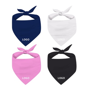 Bandana pour chien en polyester de couleur unie avec logo personnalisé, grand imprimé, bandana d'anniversaire pour chiens pour toutes les saisons - hiver, printemps, été - Product Image 2