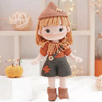 Fait à la main Unique Art Crochet Clown Sorcière Halloween Poupée Personnalisable Polyester Tissé Couture & Tissage Jouets Cadeau De Maternité