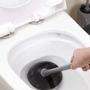 Cepillo <span class=keywords><strong>de</strong></span> inodoro 2 en 1 y desatascador <span class=keywords><strong>de</strong></span> TPR con soporte ventilado para <span class=keywords><strong>limpieza</strong></span> del baño - Product Image 4