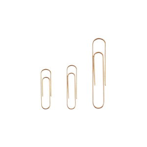 Gold Metal Paper Clips 28mm 50mm Electroplated Office Bookmarks Receipt Clips Bulk Wholesale - Product Image 1