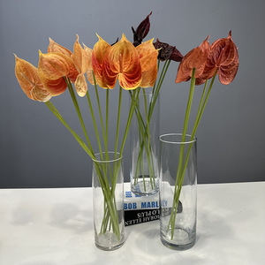 Flor <span class=keywords><strong>Artificial</strong></span> 3D Anthurium Pu Feel Flamingo Pequeña Palma Blanca Guanyin Lotus Flor Falsa Decoración del Hogar Accesorios de Boda-149 - Product Image 1