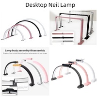 Lampe de Table LED Demi-Lune Professionnelle Grande Super Lumineuse pour Ongles avec Support Téléphone Parfaite pour les Prothésistes Ongulaires