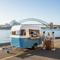Remorque à café et à crème glacée entièrement équipée en acier inoxydable, mini cuisine mobile, camion de restauration rapide, homologué ADR pour le marché australien
