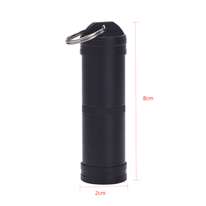 Botella de Medicamentos para Primeros Auxilios, Impermeable, de Aleación de Aluminio Ligera, con Llavero, para Equipo de Supervivencia y Camping - Product Image 2