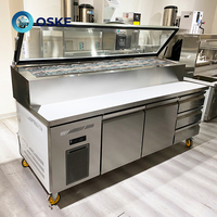 Réfrigérateur de cuisine intégré personnalisable sous le comptoir avec modes de refroidissement direct et par air pour le stockage des aliments