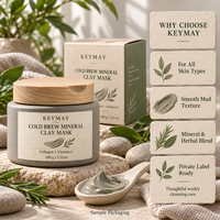 Crème à l'argile minérale Cold Brew au collagène et vitamine C, mélange aux herbes - Hydratante, nettoyante en profondeur, régulatrice de sébum, lissante pour la peau OEM/ODM
