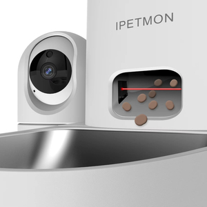 Distributeur automatique de nourriture pour animaux de compagnie CITICITY WiFi avec caméra à distance, contrôle par application mobile, bol en acier inoxydable, forme arrondie - Product Image 5