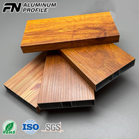 Profils en aluminium à grain de bois, extrusion sur mesure OEM, légers et robustes pour profilés de meubles en aluminium