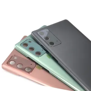 三星Galaxy Note20 Note20超Glod背面白色绿色带相机镜头的后玻璃盖