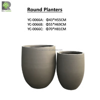Ronglin YC-0066 Pots de plantes en béton GRC faits à la main Grand 55-81cm Léger Durable Texture personnalisable pour pots de fleurs Jardinières