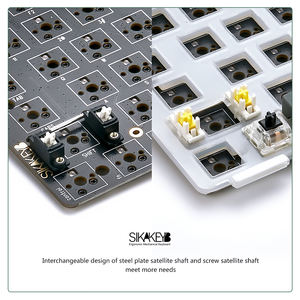 SIKAKEYB SK5 Castle ABS <span class=keywords><strong>encre</strong></span> noire rvb 84 touches hotswap kit DIY TYPE C ordinateur portable gaming 75% clavier mécanique - Product Image 5