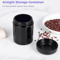Glasflasche auf Lager UV-Glas Aufbewahrungsglas 10ml 30ml 50ml 100ml 200ml Schwarze Premium-Glas-Konzentratbehälter mit Deckel