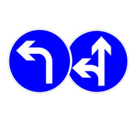 Panneau de signalisation routière personnalisable, plaques en aluminium bleu et blanc, 60 cm, motifs de flèches triangulaires de sécurité, film réfléchissant de quatrième qualité