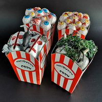 Décorations de Popcorn d'Halloween : Boîtes à Popcorn en Mousse (Araignée, Souris, Crâne, Œil) pour Cosplay d'Halloween, Popcorn de Sorcière