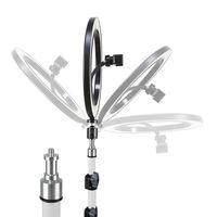 Dudukan Tripod Streaming langsung profesional, dengan lampu cincin & mikrofon untuk ponsel/kamera perekaman Video TikTok YouTube