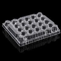 Boîte et plateau à œufs en plastique PET de qualité alimentaire, écologiques, antichoc, avec couvercle transparent, pour fermes et supermarchés, approvisionnement OEM, lot de 30