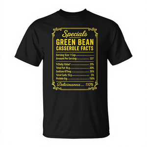 T-shirt Green Bean Casserole Facts pour les fêtes de Thanksgiving - Product Image 2