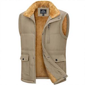 Chaleco Acolchado Ligero de Invierno, Cálido, Tejido a Crochet, con Cuello Mao, Unisex, Casual, Resistente al Viento, con Cierre Frontal, Servicio OEM - Product Image 2