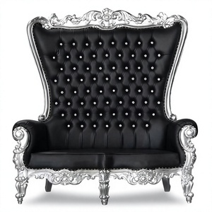 Canapé-lit en tissu capitonné durable de style mid-century antique avec structure en bois massif pour salon - Product Image 1