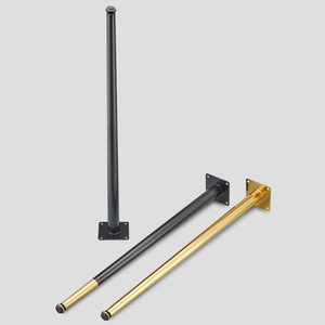 Patas Ajustables para Muebles Huachen, Metálicas, Redondas, Estilo Industrial, para Gabinetes de Baño, Extensibles de 10 cm a 72 cm, Pies Cónicos - Product Image 1