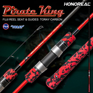 HONOREAL New <span class=keywords><strong>Pirate</strong></span> King Full FUJI Parts 1.96m Jig Weight Spinning/Casting Boat Rod Fast Action Saltwater Fishing Rod - Product Image 2