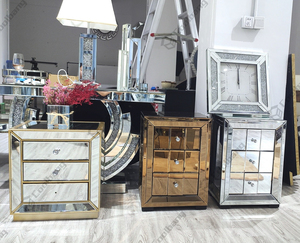 Ba Ngăn Kéo Đồ Nội Thất Phòng Ngủ Gương Cổ Ban Đêm Bàn Gương Đầu Giường - Product Image 5