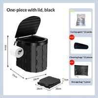 Toilette portable pliable d'extérieur anti-odeur en plastique pour la solidarité en cas de tremblement de terre en Colombie, le camping, les voyages et les situations d'urgence pour adultes et enfants