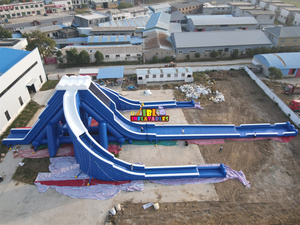 สไลเดอร์สูบลมขนาดยักษ์ยาว50ม. สำหรับกลางแจ้งสไลเดอร์กันลื่น3เลนพร้อมสระยี่ห้อ ibl ผลิตจาก PVC ขนาด0.55มม. รับประกัน2ปี - Product Image 5