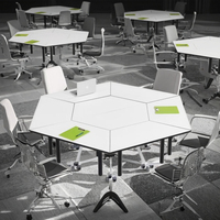 Bureau de formation ergonomique en métal pliable mobile modulaire pour le bureau à domicile