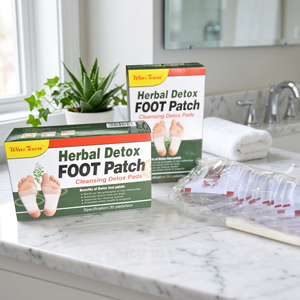 Patchs détoxifiants pour les pieds au charbon de bambou et à l'armoise pour adultes - Product Image 1