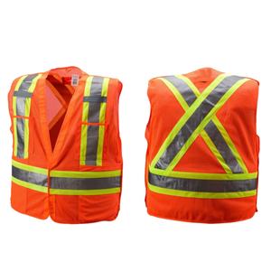 سترة عمل عاكسة عالية الوضوح من الفئة 2 حسب معايير ANSI، سترة أمان للطرق مع جيوب متعددة - Product Image 4