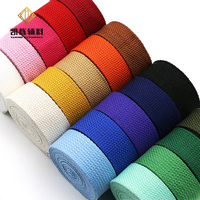 Vente en gros en stock rubans colorés de 1/1.5/2 pouces sangles en tricot personnalisées sangle tissée sangle en coton polyester épais pour sacs