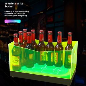 Seau à glace en acrylique carré personnalisé pour salle privée KTV avec chargeur LED moderne Refroidisseur <span class=keywords><strong>de</strong></span> <span class=keywords><strong>champagne</strong></span> Seau à glace LED - Product Image 4