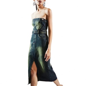 Novedades a Precio de Mayoreo, Vestido Midi Vaquero 2 en 1 Desmontable, Cómodo y Casual - Product Image 5