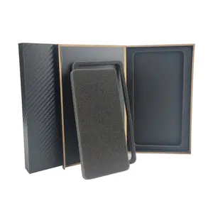 मोबाइल फोन मामले के लिए काले कागज की लकड़ी के फोल्ड बॉक्स कार्डबोर्ड बॉक्स बॉक्स कार्डबोर्ड बॉक्स