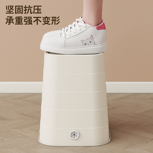 Waste Bin Rectangular Milky White Large Capacity Indoor Use For Bathroom Living Room Bedroom - Product Image 2
