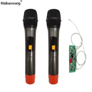 VHF Wireless Microphone one for two Handheld Microphone with PCB Receiver Board for trolley speaker amplifier speaker