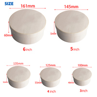 Boîte ronde en bois avec couvercle en peuplier pour sushis et desserts, en stock, prête à être expédiée, approuvée par la FDA, sans danger pour le contact alimentaire