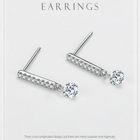 925 boucles d'oreilles en argent femmes luxe en gros exquis zircon cubique Style européen et américain bijoux de mode boucles d'oreilles