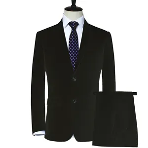 Black Men Suits 2 Pieces Wedding Groom Tuxedo Blazer Jacket Pants