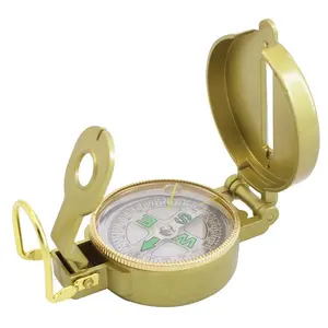 Multi-functiona Zinc Alloy Compas Metal Cover High Precision Water Proof Outdoor Survive Compass