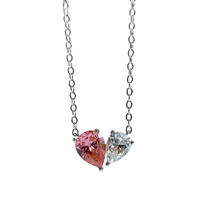 Nuevo Collar Europeo y Americano 2023, Color Blanco Polvo, 6 * 8, Cadena para Clavícula, Estilo Simple para Mujer - Product Image 1