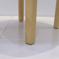 Table ronde en bois massif de 60 cm de diamètre, design contemporain pour la maison, le bureau, l'école et la chambre, écologique et durable