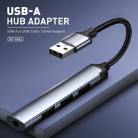 LDNIO DS-104U USB 2.0 et adaptateur audio carte son stéréo externe avec casque d'écoute 3.5mm et prise microphone pour Windows Mac