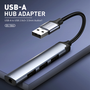 LDNIO DS-104U USB 2.0 et adaptateur audio carte son stéréo <span class=keywords><strong>externe</strong></span> avec casque d'écoute 3.5mm et prise microphone <span class=keywords><strong>pour</strong></span> Windows Mac - Product Image 2