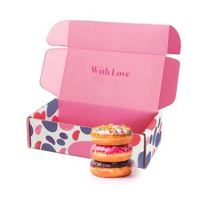Venta al por mayor personalizado impreso donut caja de embalaje de alimentos donut caja - Product Image 1